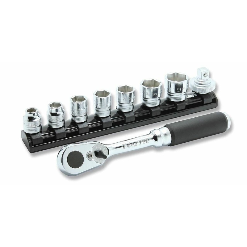Ko-ken Tools 3/8 Sq. Dr. 9 Piece Z-Series 6-Point Metric Socket set 8-19mm