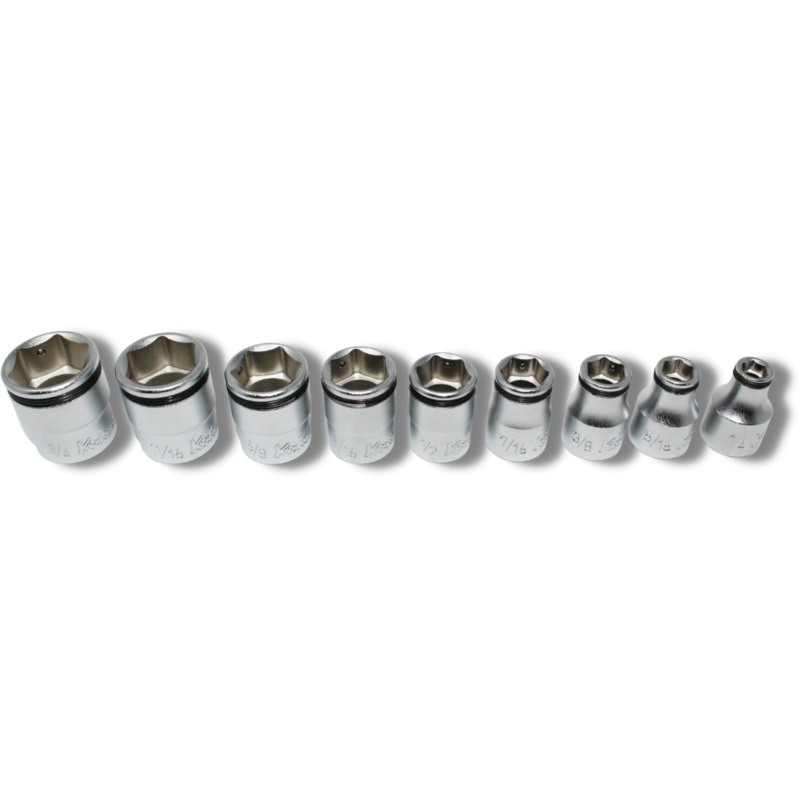 Ko-ken Tools 3/8 Sq. Dr. Nut-Grip, SAE, Socket Set – 9 pieces