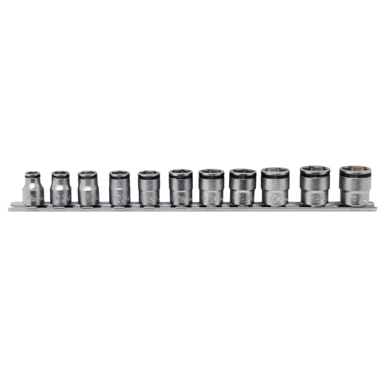 Ko-ken Tools 3/8 Sq Dr NUT GRIP Socket Set 8mm-19mm – 11 piece – RS3450M/11