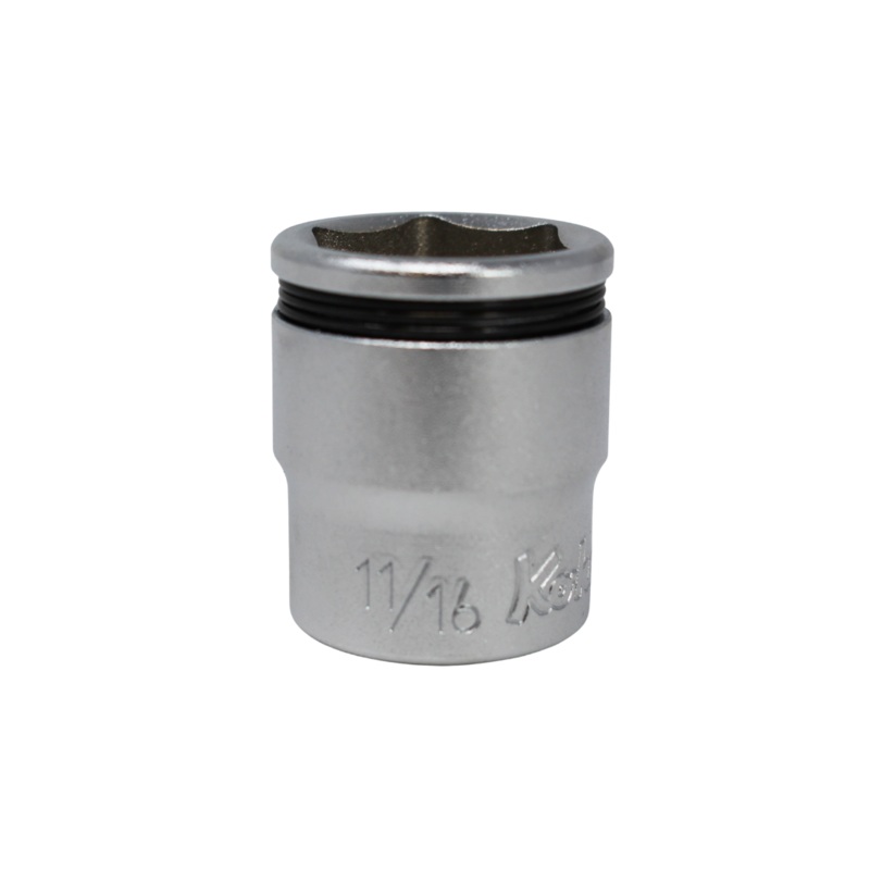 Ko-ken Tools 3/8 Sq. Dr. SAE Nut Grip Chrome Socket in 11/16