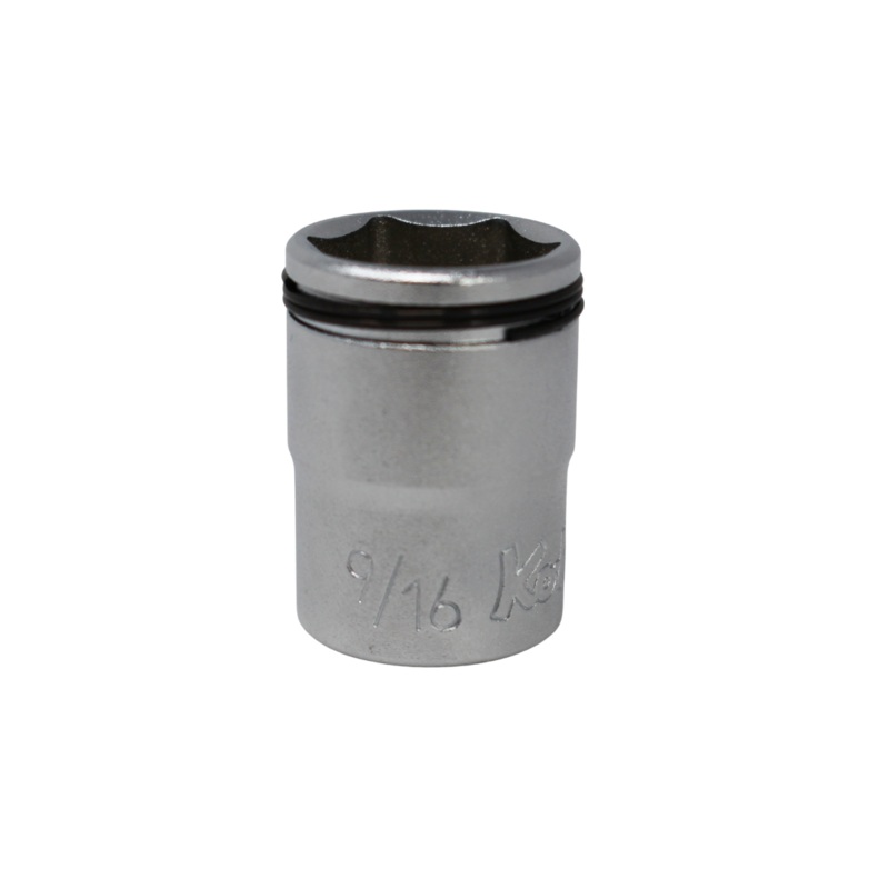 Ko-ken Tools 3/8 Sq. Dr. SAE Nut Grip Chrome Socket in 9/16