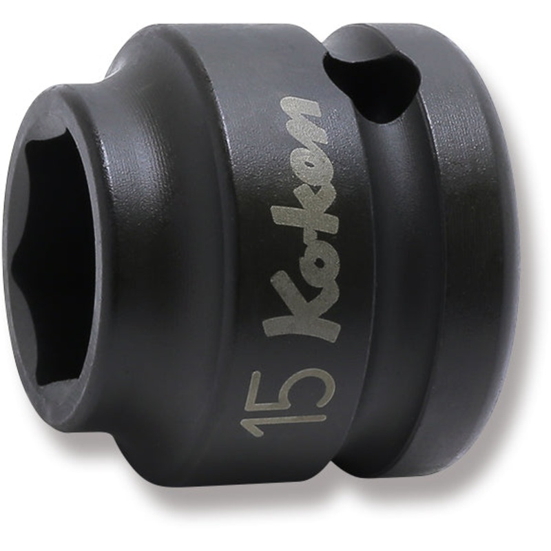 Ko-ken Tools 1/2 Sq. Dr. Thin Wall 6-Point Impact Metric Socket 15mm