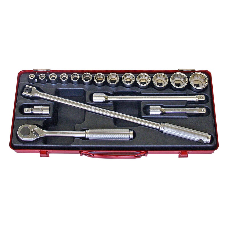 Ko-ken Tools 1/2 Sq. Dr. 18 Piece 12-Point Metric Socket set 8-32mm