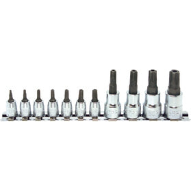 Ko-ken Tools 1/4, 3/8 Sq. Dr. 11 Piece Tamper-Resistant TORXplus Bit Socket set 8IPR-55IPR