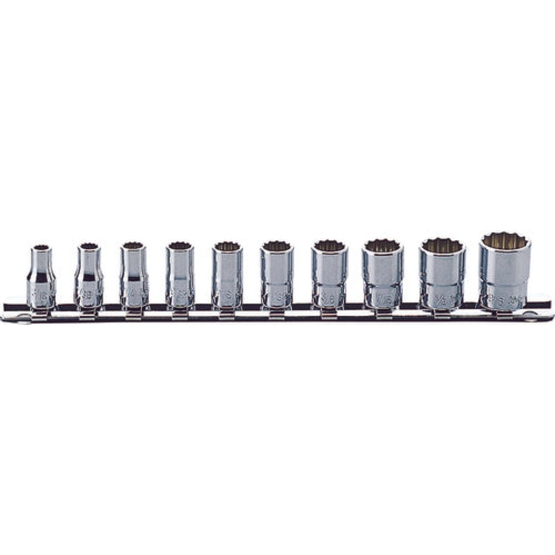 Ko-ken Tools 1/4 Sq. Dr. Socket set 3/16-9/16 12 point 150mm Aerospace 10 pieces