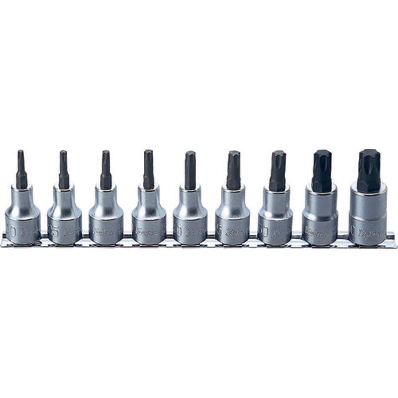 Ko-ken Tools 1/2 Sq. Dr. Bit Socket 9 piece TORX set T20-T60