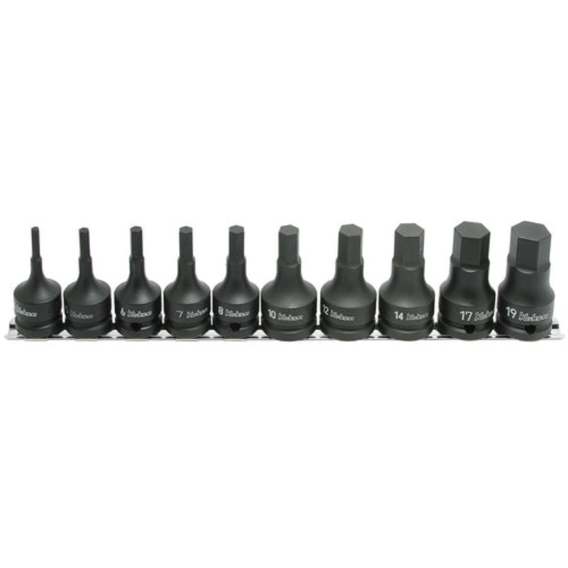 Ko-ken Tools 1/2 Sq. Dr. Bit Socket set 4-19mm Hex Length 60mm 10 pieces