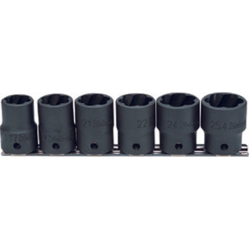 Ko-ken Tools 1/2 Sq. Dr. Nut Twister set 17mm-25.4mm 200mm 6 pieces