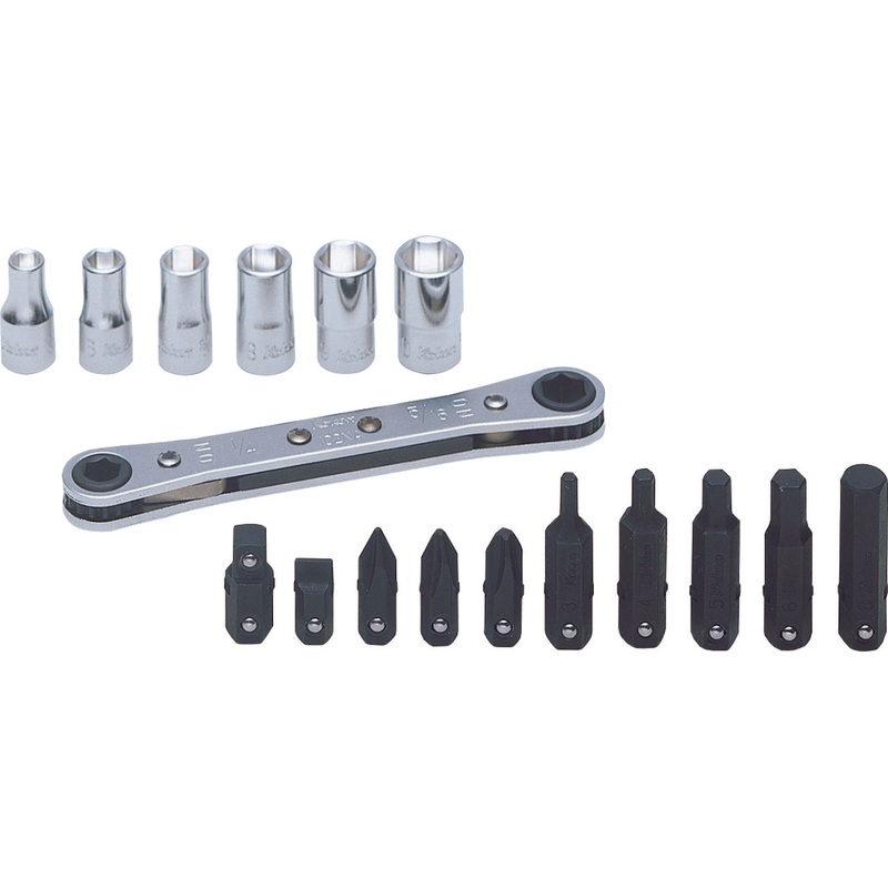 Ko-ken Tools 1/4 Sq. Dr. 17 Piece 6-Point Metric Socket Set 5-10mm