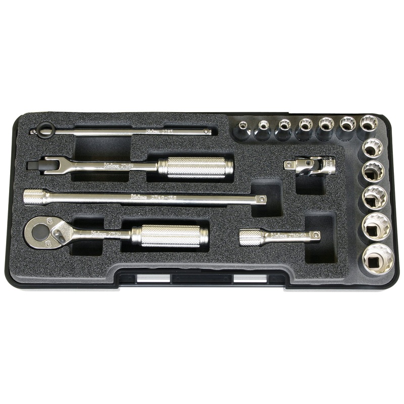 Ko-ken Tools 1/4 Sq. Dr. 18 Piece 12-Point SAE Socket set 1/8-9/16
