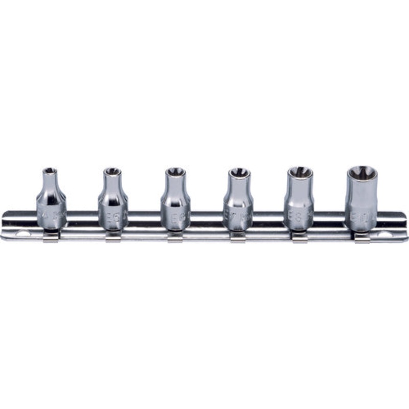 Ko-ken Tools 1/4 Sq. Dr. 6 piece TORX Socket Set E4-E10