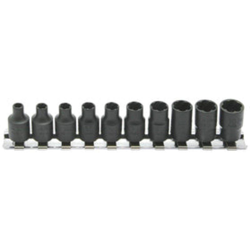 Ko-ken Tools 1/4 Sq. Dr. Nut Twister set 4mm-10mm 10 pieces