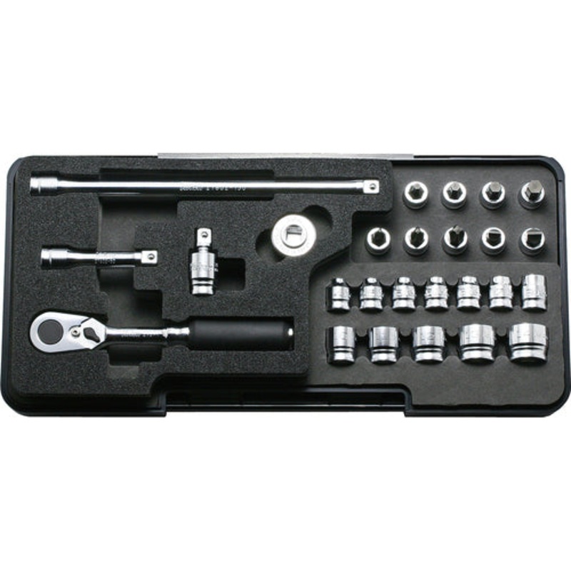 Ko-ken Tools 1/4 Sq. Dr. Socket Set Z-series 26 pieces w/ 72 Tooth Ratchet