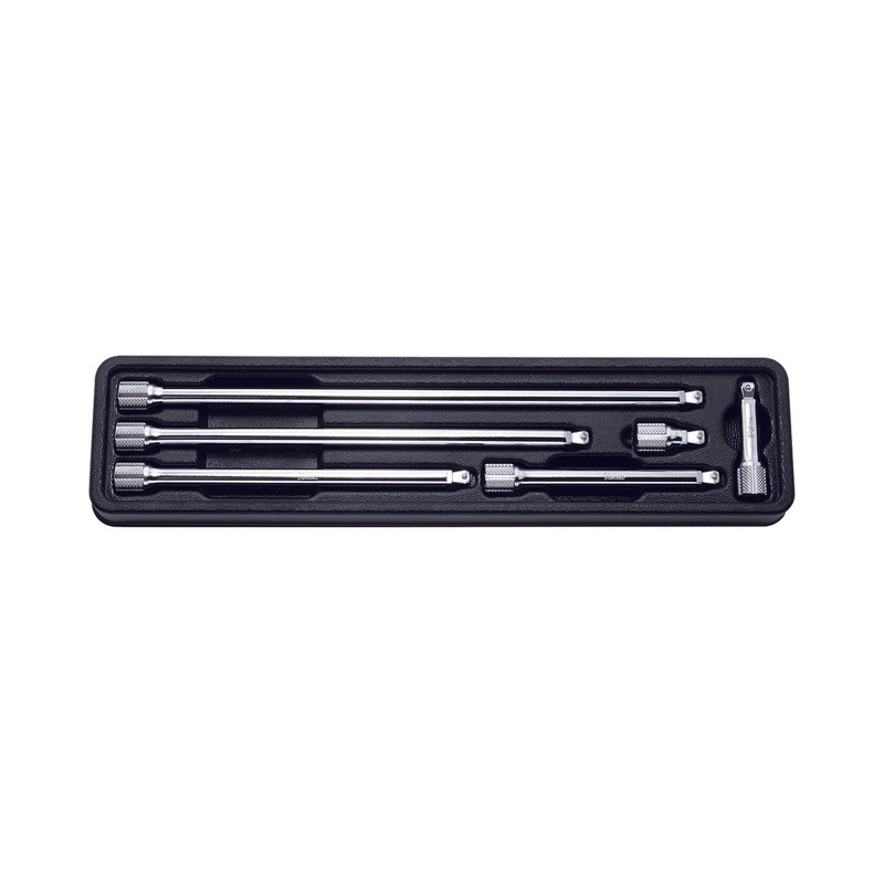 Ko-ken Tools 1/4 Sq. Dr. Wobble-Fix Extension Bar Set 28-250mm ABS Tray 6 pieces