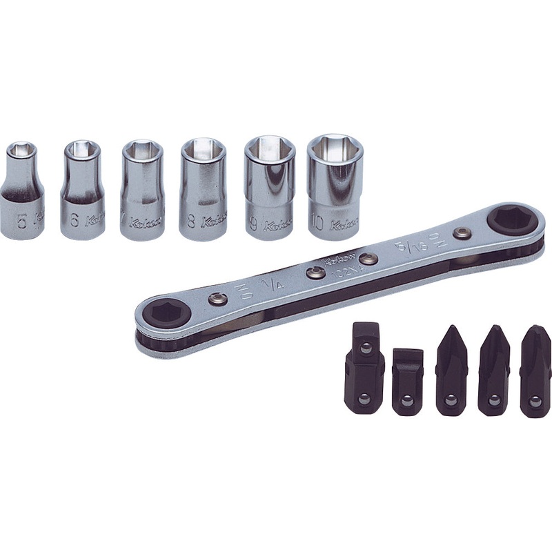 Ko-ken Tools 1/4 Sq. Drive 12 Piece 6-Point Socket Set 5-10mm
