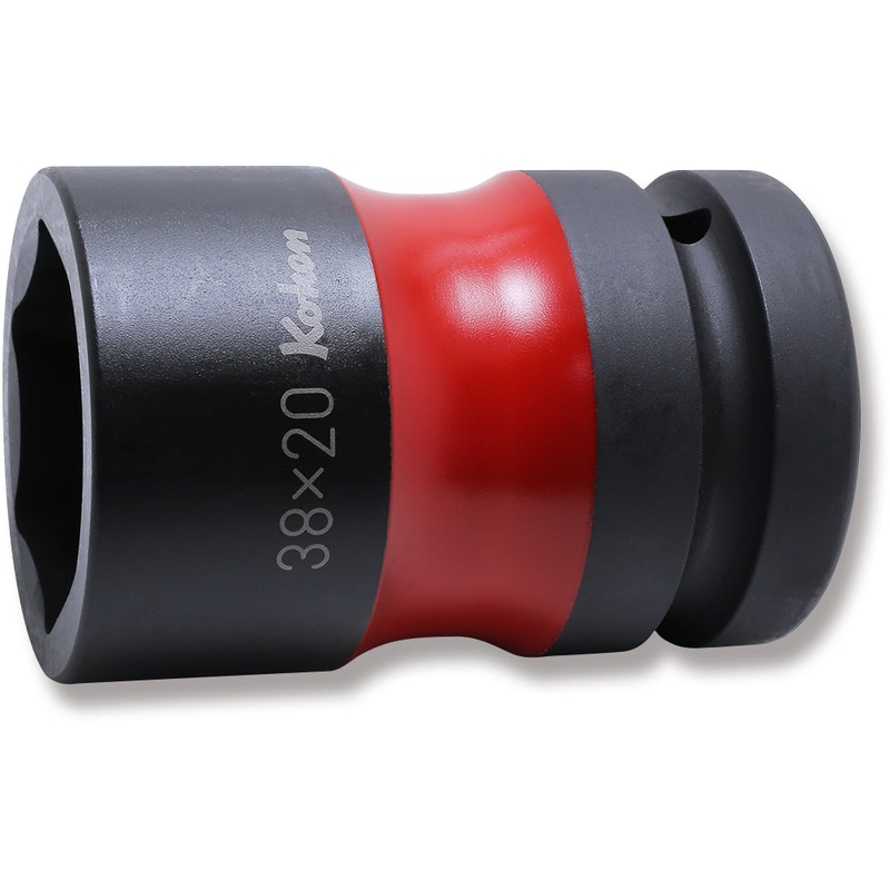 Ko-ken Tools 1 Sq. Dr. Rear Wheel Nut Socket 38 x 20mm Hex x Square 83mm Color coded