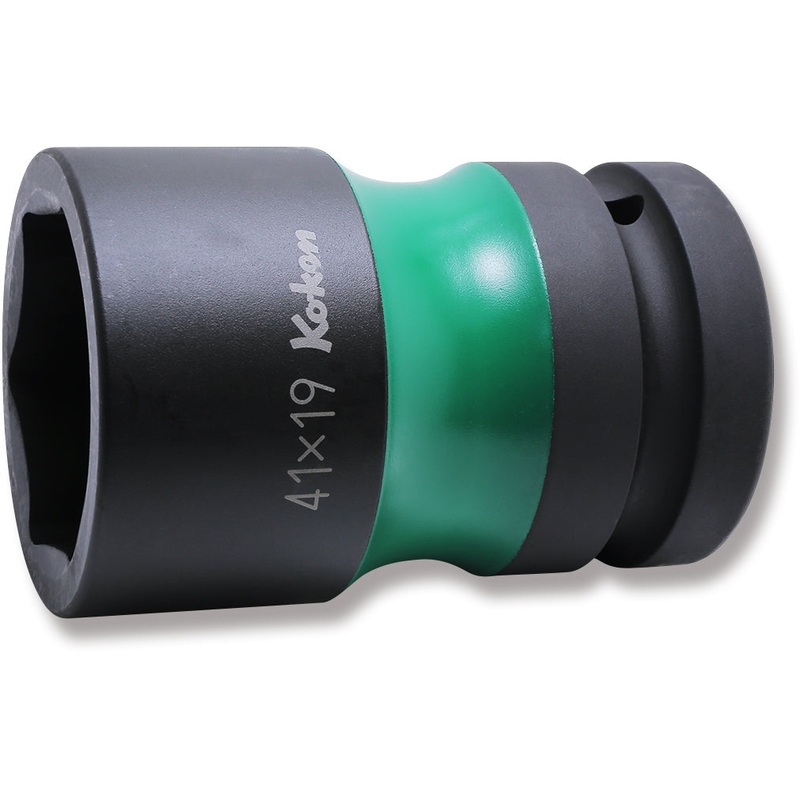 Ko-ken Tools 1 Sq. Dr. Rear Wheel Nut Socket 41 x 19mm Hex x Square 87mm Color coded