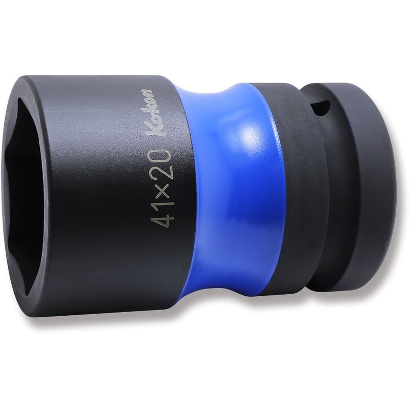 Ko-ken Tools 1 Sq. Dr. Rear Wheel Nut Socket 41 x 20mm Hex x Square 87mm Color coded