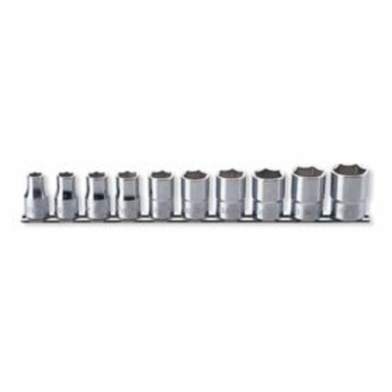 Ko-ken Tools 10 Piece 1/2 Sq. Dr. 12 Point, SAE, Chrome Socket Set