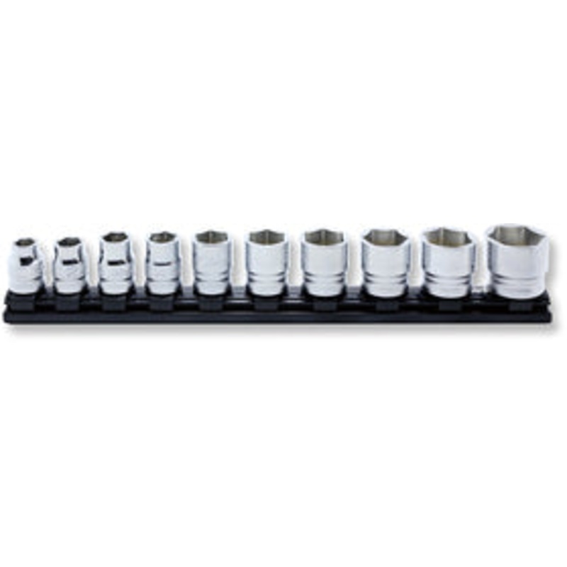 Ko-ken Tools 10 Piece 1/2 Sq. Dr. Z-Series, 6 Point, Metric, Chrome Socket set