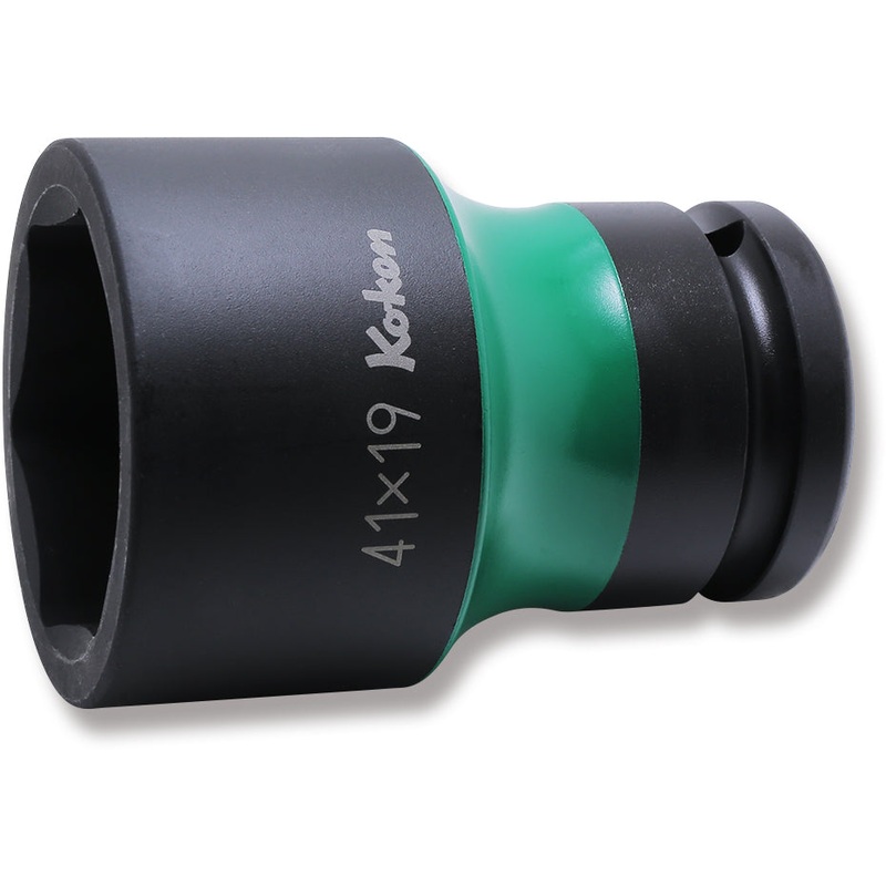 Ko-ken Tools 3/4 Sq. Dr. Rear Wheel Nut Socket 41 x 19mm Hex x Square 80mm Color coded