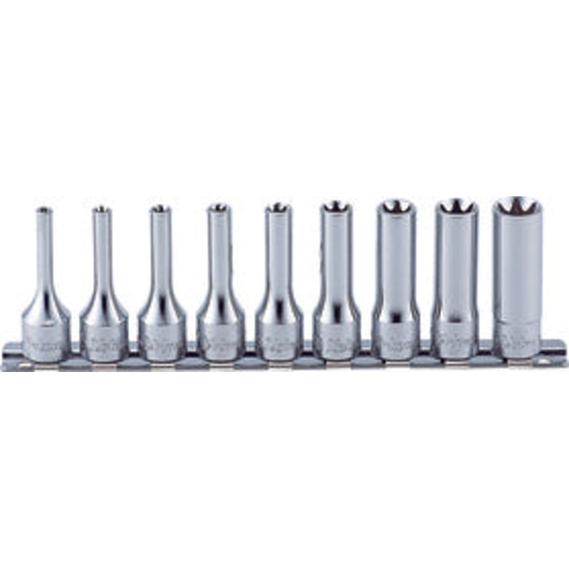 Ko-ken Tools 3/8 Sq. Dr. 9 Piece Deep TORX Socket set E4-E16