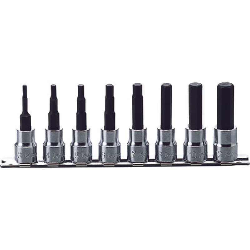 Ko-ken Tools 3/8 Sq. Dr. Bit Socket set 3mm-12mm Hex 200mm 8 pieces