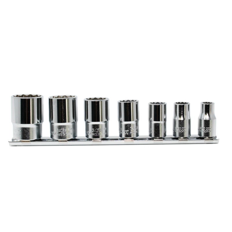 Ko-ken Tools 3/8 Sq. Dr. Socket set Whitworth 1/8-1/2 12 point 200mm 7 pieces