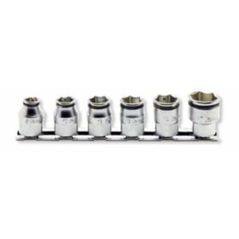 Ko-ken Tools 6 Piece 3/8 Sq. Dr. Nut Grip; Hex Based Socket Set