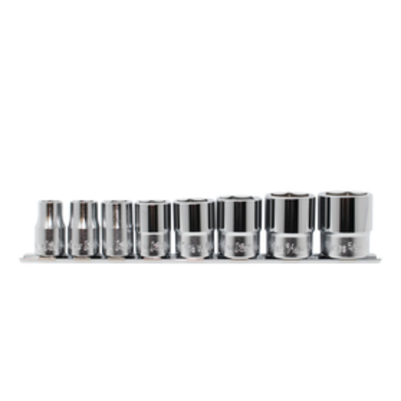 Ko-ken Tools 8 Piece 1/2 Sq. Dr. Whitworth, 6 Point, SAE, Chrome Socket Set