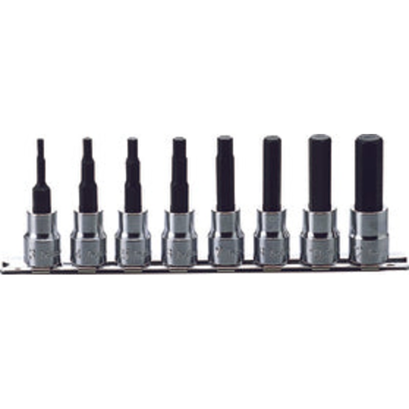 Ko-ken Tools 8 Piece 3/8 Sq. Dr. Hex Bit Socket set 3mm-12mm