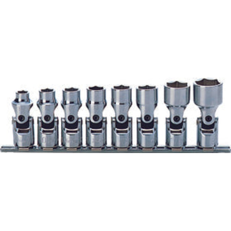 Ko-ken Tools 8 Piece 3/8 Sq. Dr. Universal, 6 point Socket Set