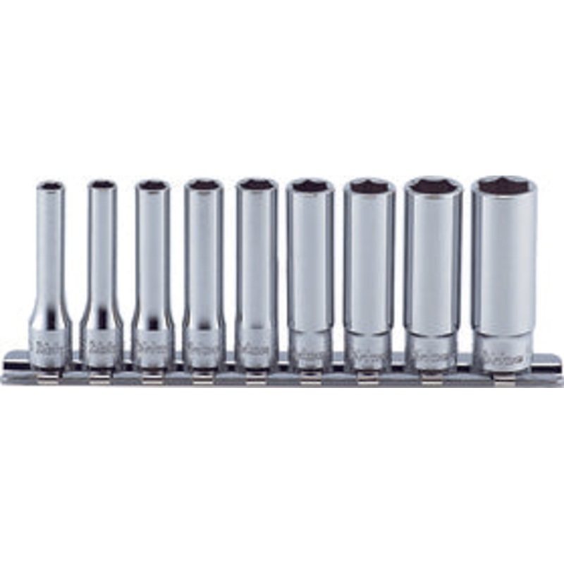 Ko-ken Tools 9 Piece 1/4 Sq. Dr. 12 point SAE Deep Socket Set