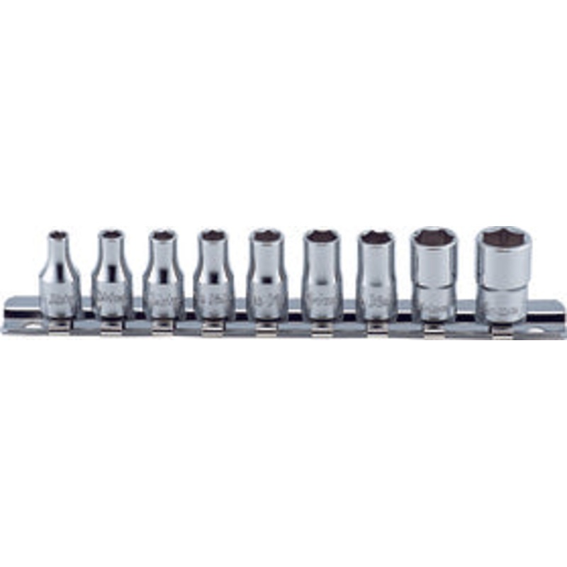 Ko-ken Tools 9 Piece 1/4 Sq. Dr. 6 Point Whitworth Socket set 8BA-0BA