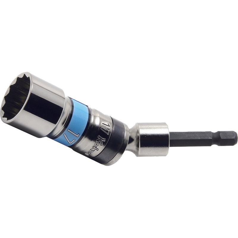 Ko-ken Tools 1/4 Hex Dr. Universal Long Socket 21mm 12 point 100mm