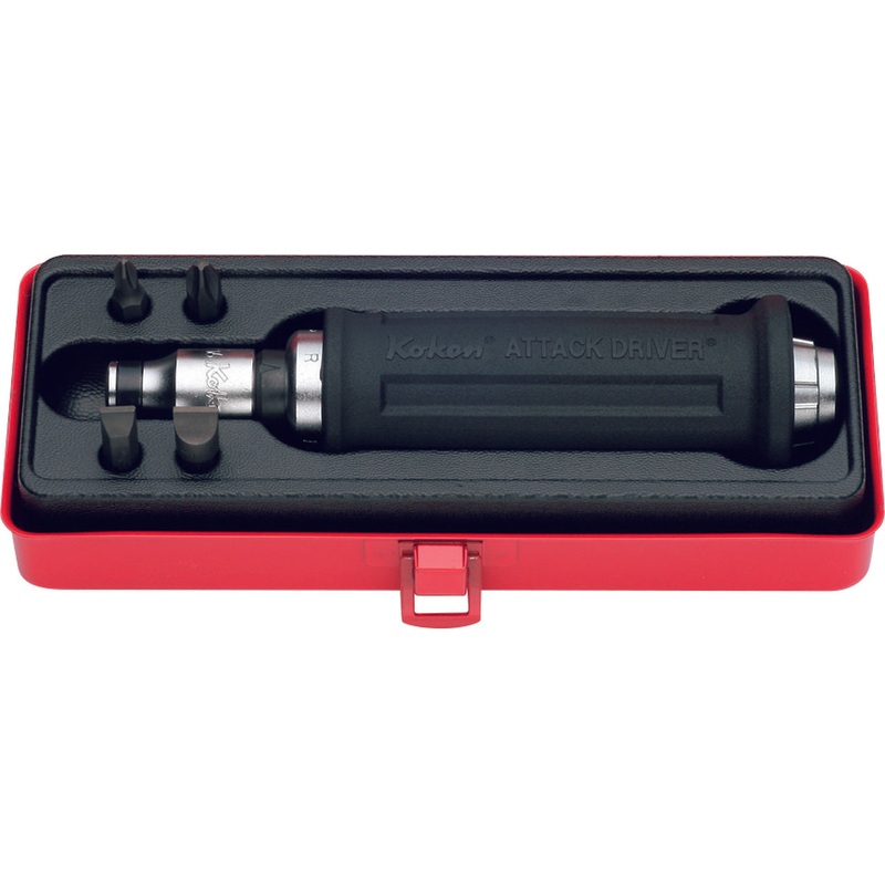 Ko-ken Tools 1/2 Sq. Dr. Attack Driver Set Rubber Grip 6 pieces