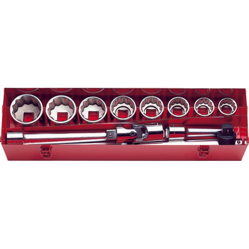 Ko-ken Tools 1 Sq. Dr. 12-Piece 12-Point SAE Socket Set 1.7/16-2.1/2