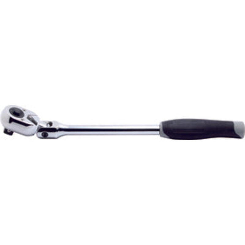Ko-ken Tools 1/2 Sq. Dr. Ratchet Handle 24 teeth Flexible Head Length 330mm Push Button Plastic Handle