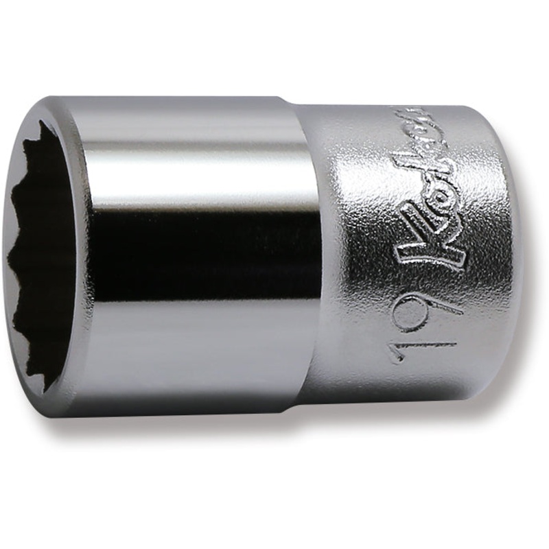 Ko-ken Tools 1/2 Sq. Dr. Chrome Metric 12 Point Socket 19mm