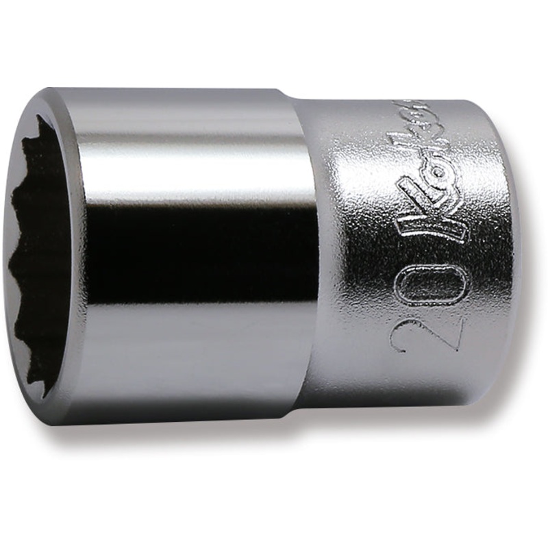 Ko-ken Tools 1/2 Sq. Dr. Chrome Metric 12 Point Socket 20mm