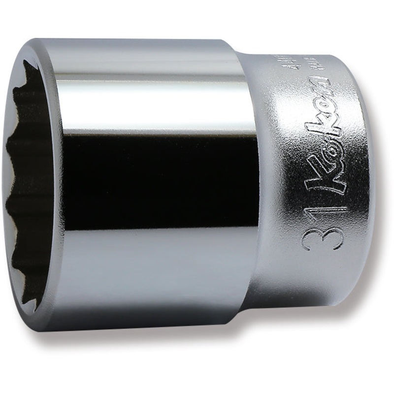 Ko-ken Tools 1/2 Sq. Dr. Chrome Metric 12 Point Socket 30mm