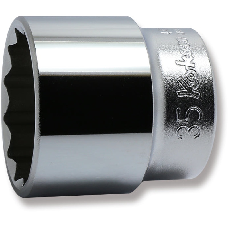Ko-ken Tools 1/2 Sq. Dr. Chrome Metric 12 Point Socket 35mm
