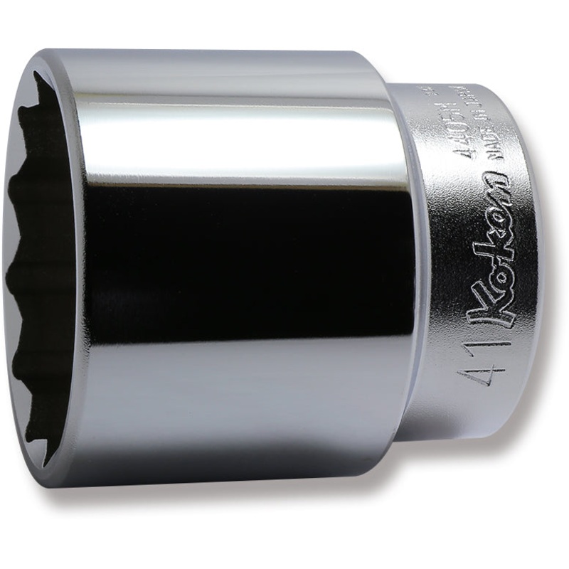 Ko-ken Tools 1/2 Sq. Dr. Chrome Metric 12 Point Socket 41mm