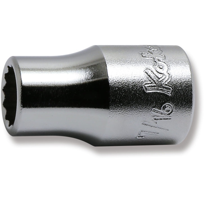 Ko-ken Tools 1/2 Sq. Dr. Chrome SAE 12 Point Socket 7/16