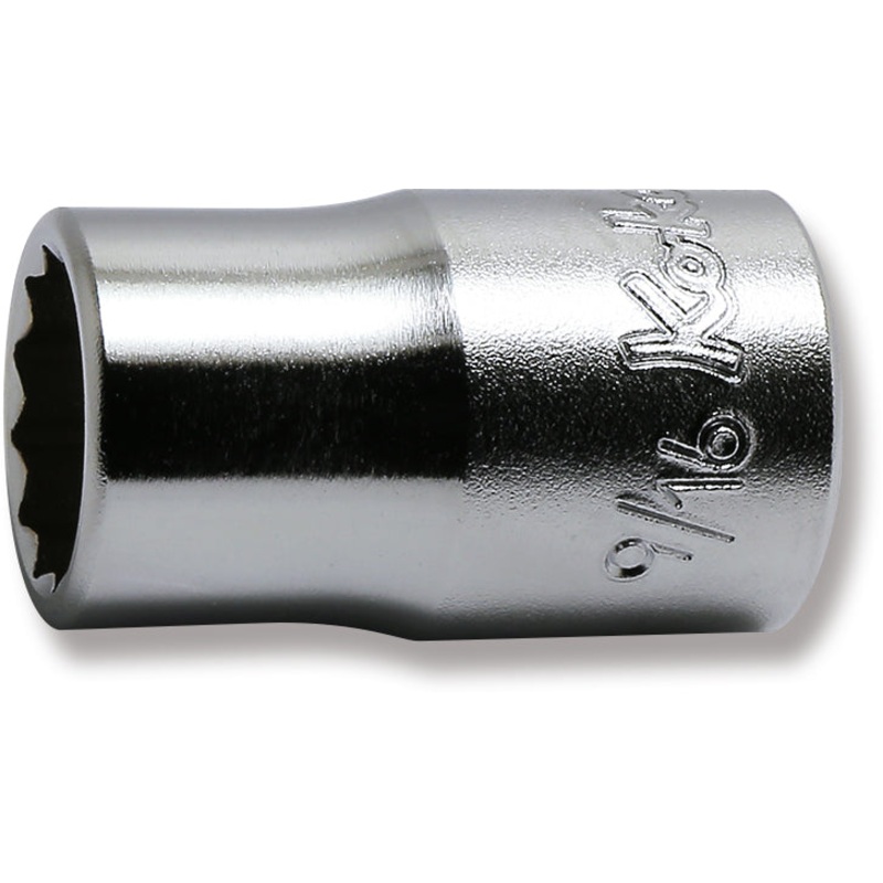 Ko-ken Tools 1/2 Sq. Dr. Chrome SAE 12 Point Socket 9/16