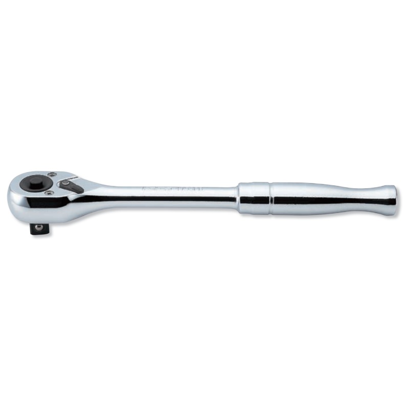 Ko-ken Tools 1/2 Sq. Dr. Ratchet Handle 24 teeth Length 250mm Push Button Polished Handle