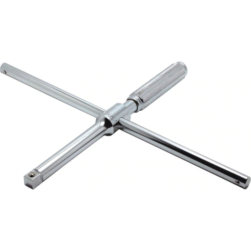 Ko-ken Tools T Handle 1/2 Square Length 280 x 350mm Sliding Bar Free Turn Grip