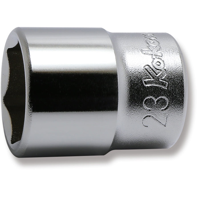 Ko-ken Tools 1/2 Sq. Dr. Chrome 6 Point Metric Socket 23mm