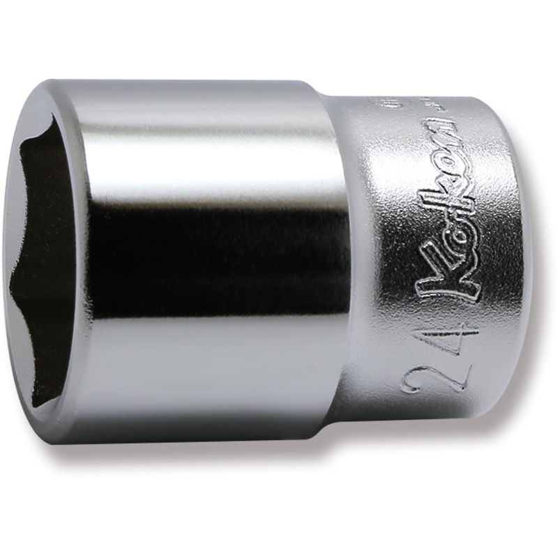 Ko-ken Tools 1/2 Sq. Dr. Chrome 6 Point Metric Socket 24mm