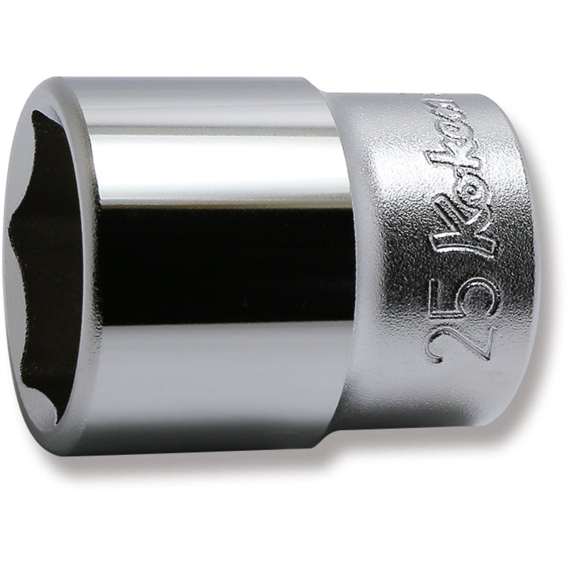 Ko-ken Tools 1/2 Sq. Dr. Chrome 6 Point Metric Socket 25mm